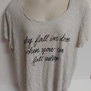 Torrid 4 shirt gray womens 4x Why Fall In Love...